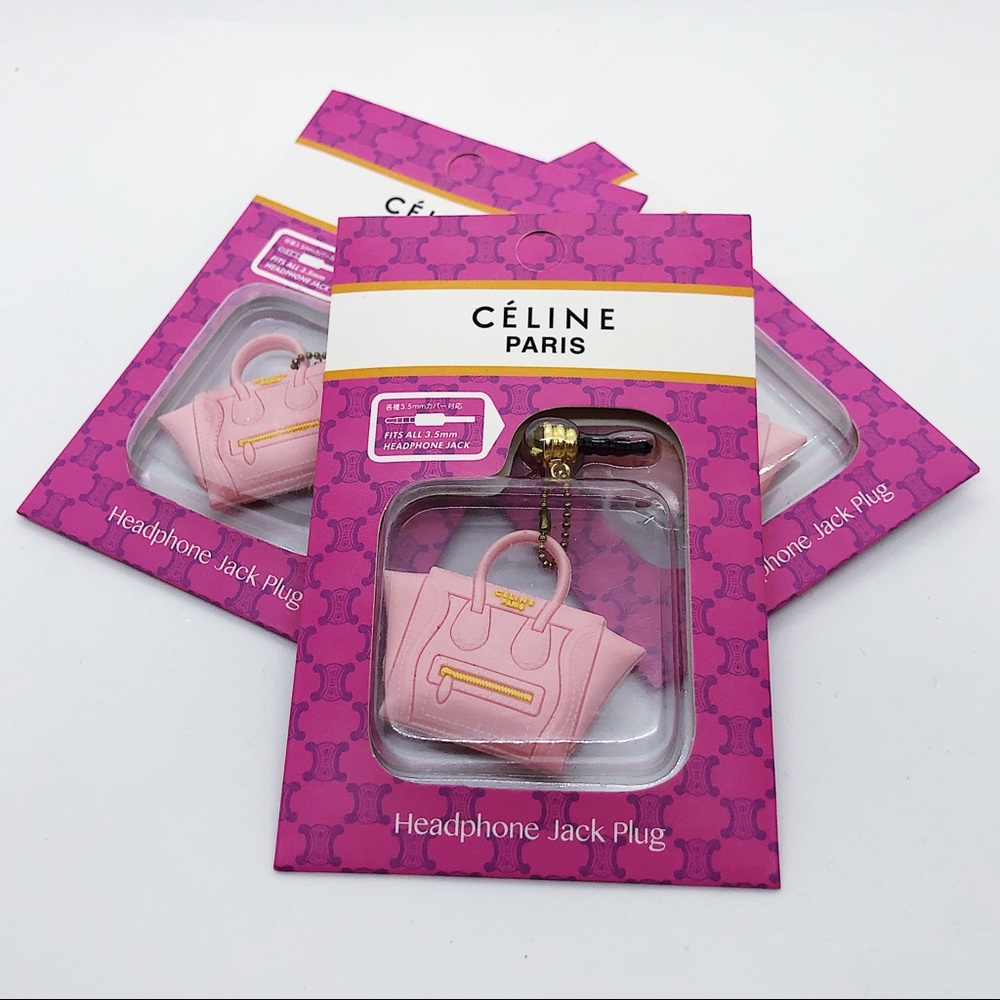 Pink Designer Silicone Purse Cell Phone Charm